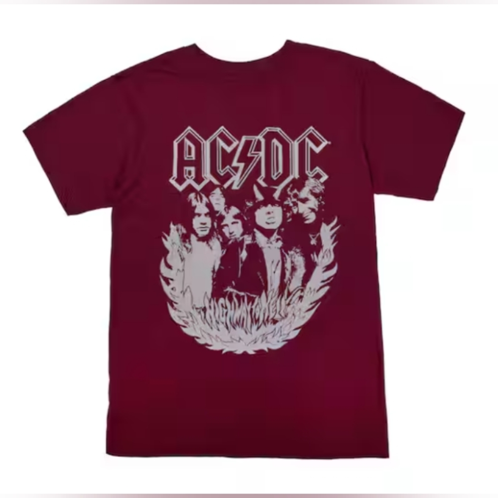 AC/DC Maroon Graphic T-Shirt